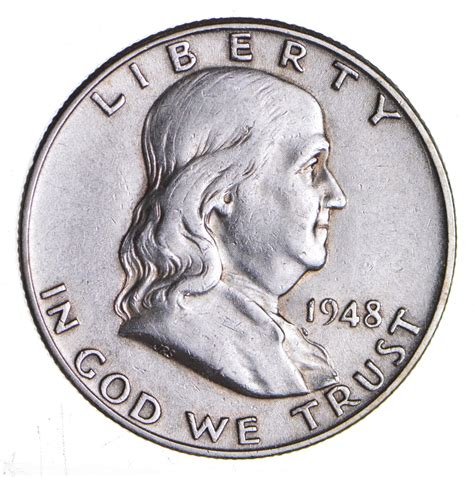 Higher Grade - 1948 - RARE Franklin Half Dollar 90% SIlver Coin | Property Room