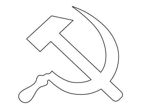 Printable Hammer and Sickle Template